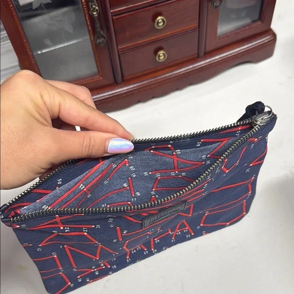 Vilebrequin Navy Blue “Mon Papa” Galaxy Red Limit Edition Pouch